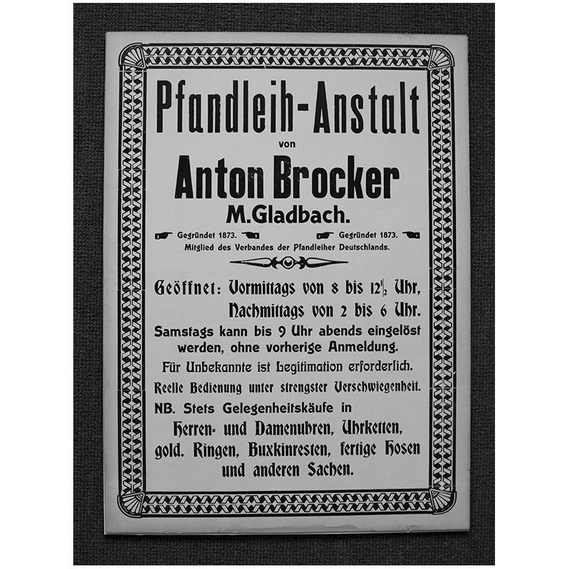 Historisches Firmenschild 1873